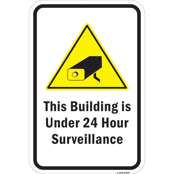 Safety Sign, 12 in Height, Aluminum, 25287